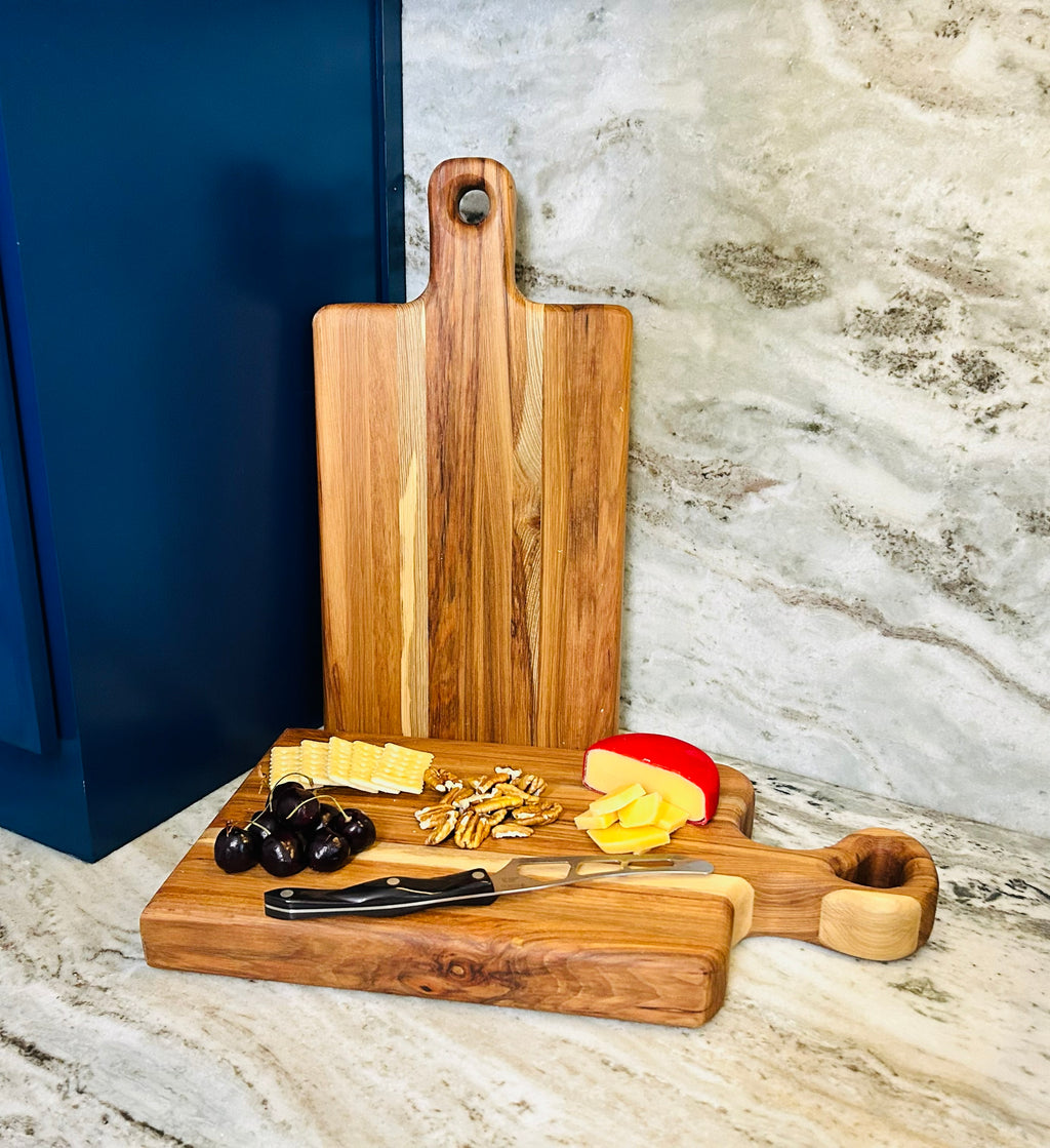 Handcrafted Hickory Charcuterie Board / Side Grain Cutting Board