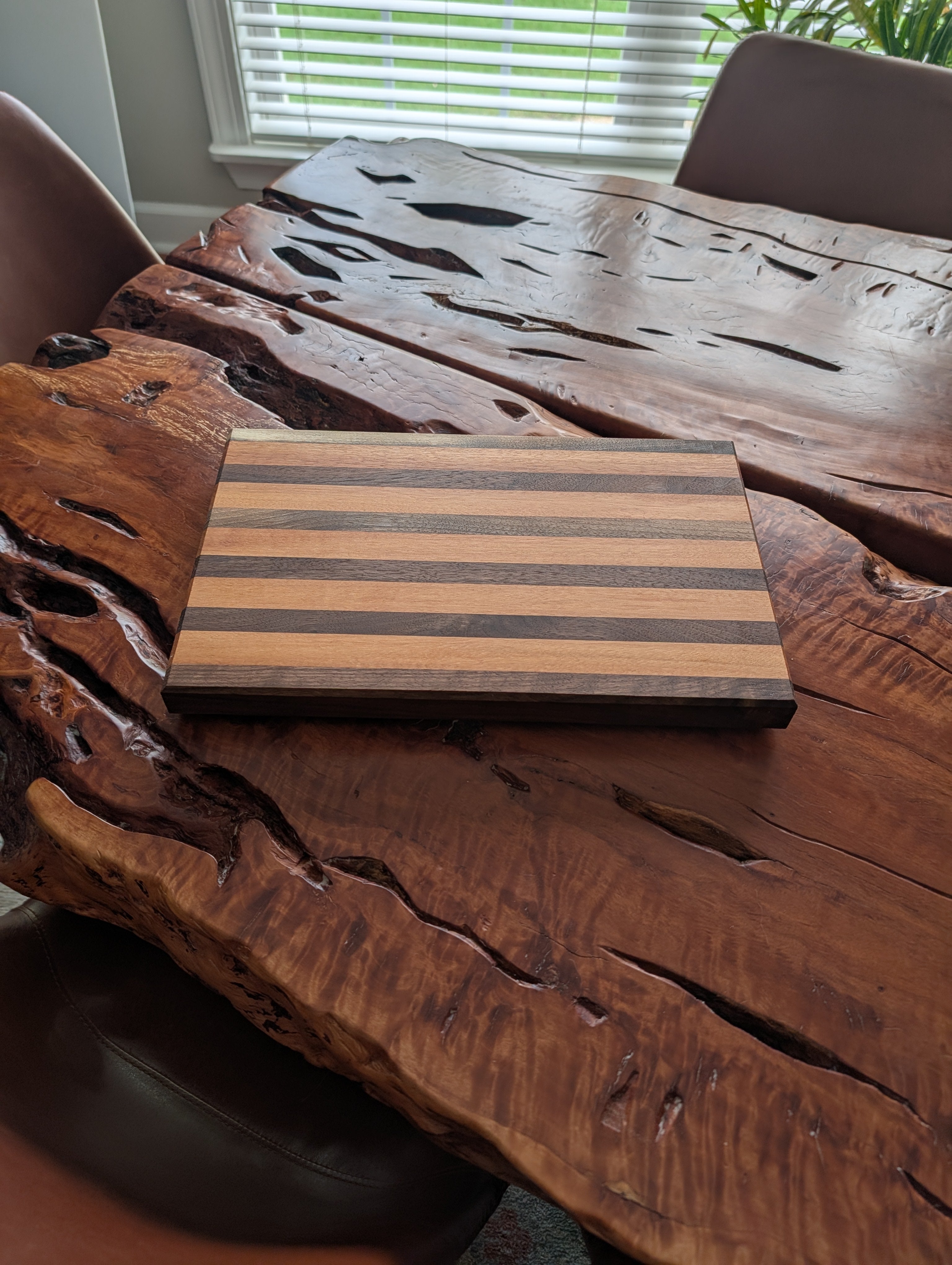 Walnut and Cumaru Cutting Board 9 3/8" X 15" x 1 1/4"