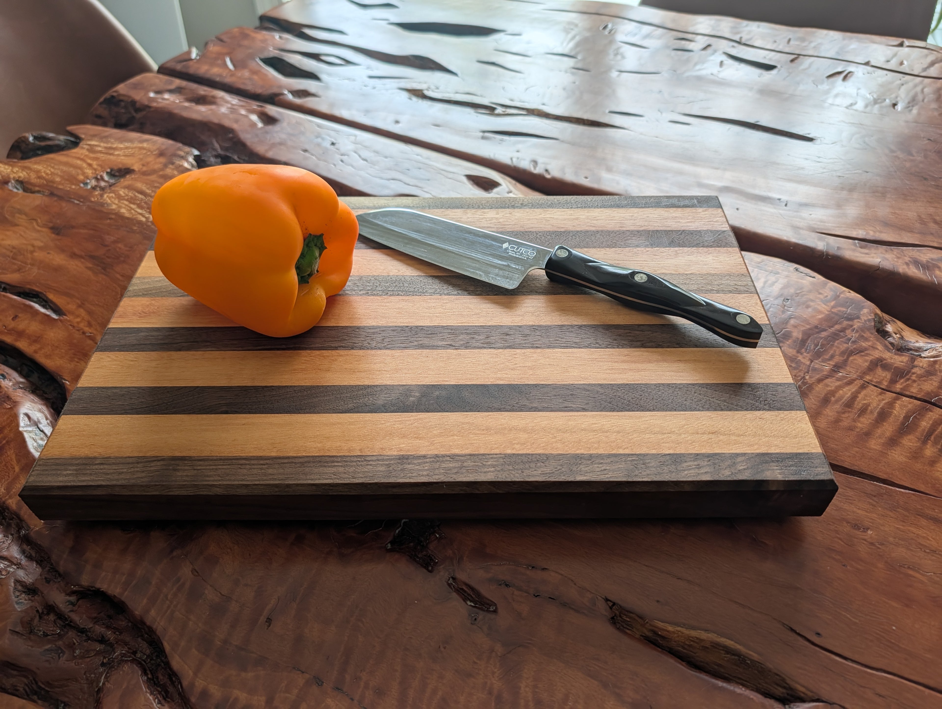 Walnut and Cumaru Cutting Board 9 3/8" X 15" x 1 1/4"